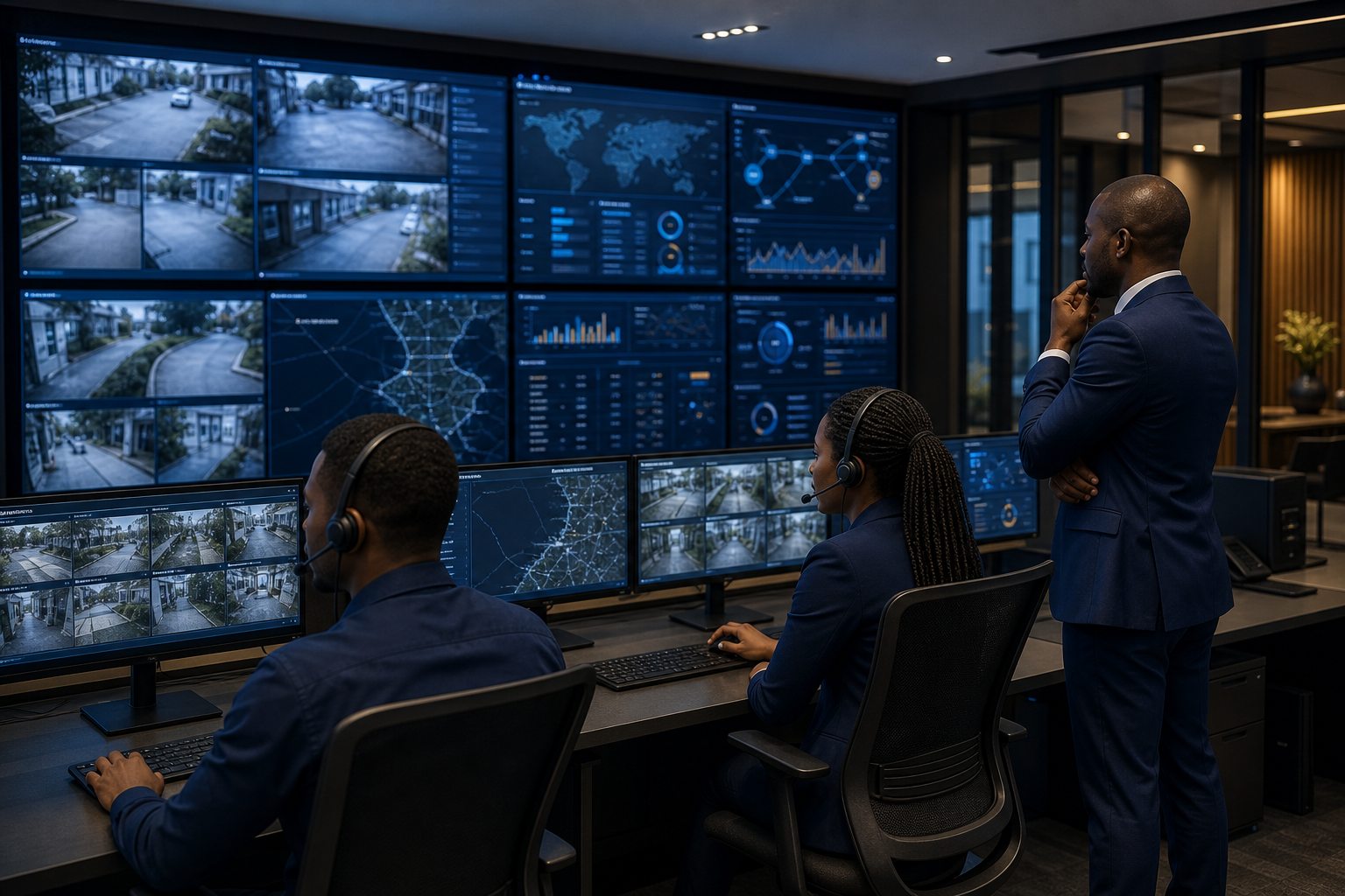 Centre de supervision avec vidéosurveillance